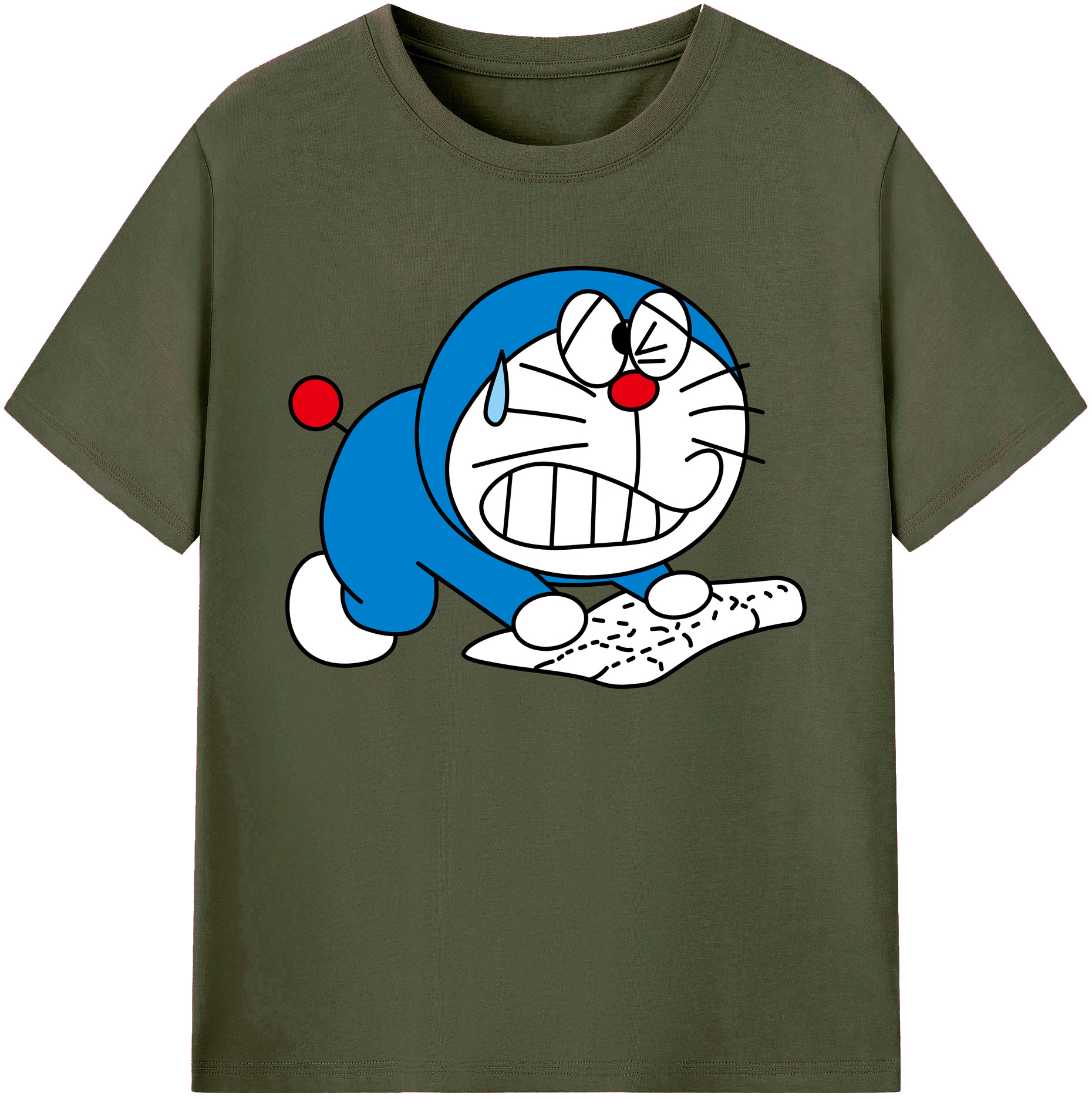 （画像用） ドラえもん Doraemon 綿100％ メンズ半袖Tシャツ｜肌触りやわらか＆通気性